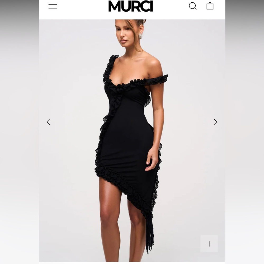 MURCI black ruffle dress